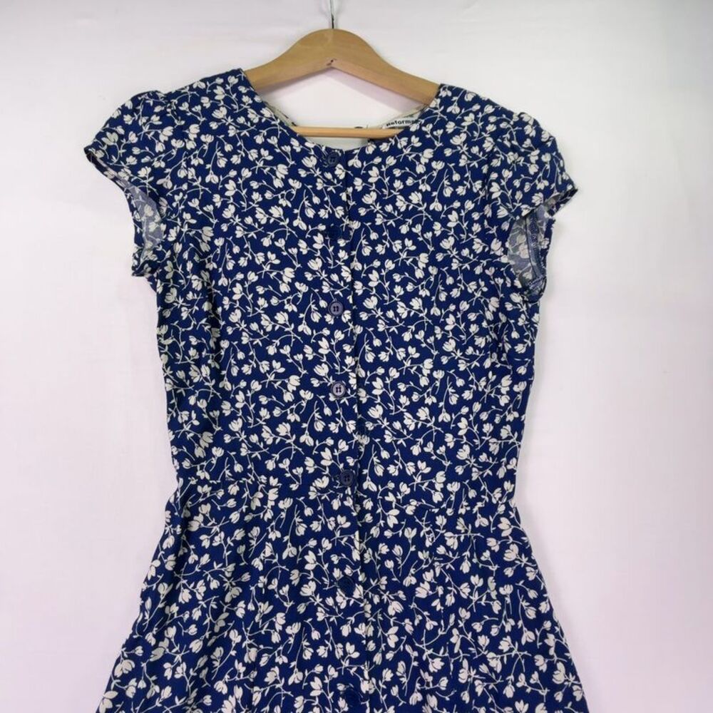 Reformation Navy Blue Floral Midi Dress - Picture 3 of 5